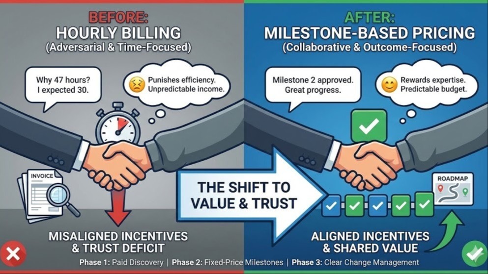 Why I Stopped Charging Hourly and Started Charging Per Milestone — And Why My Clients Prefer It